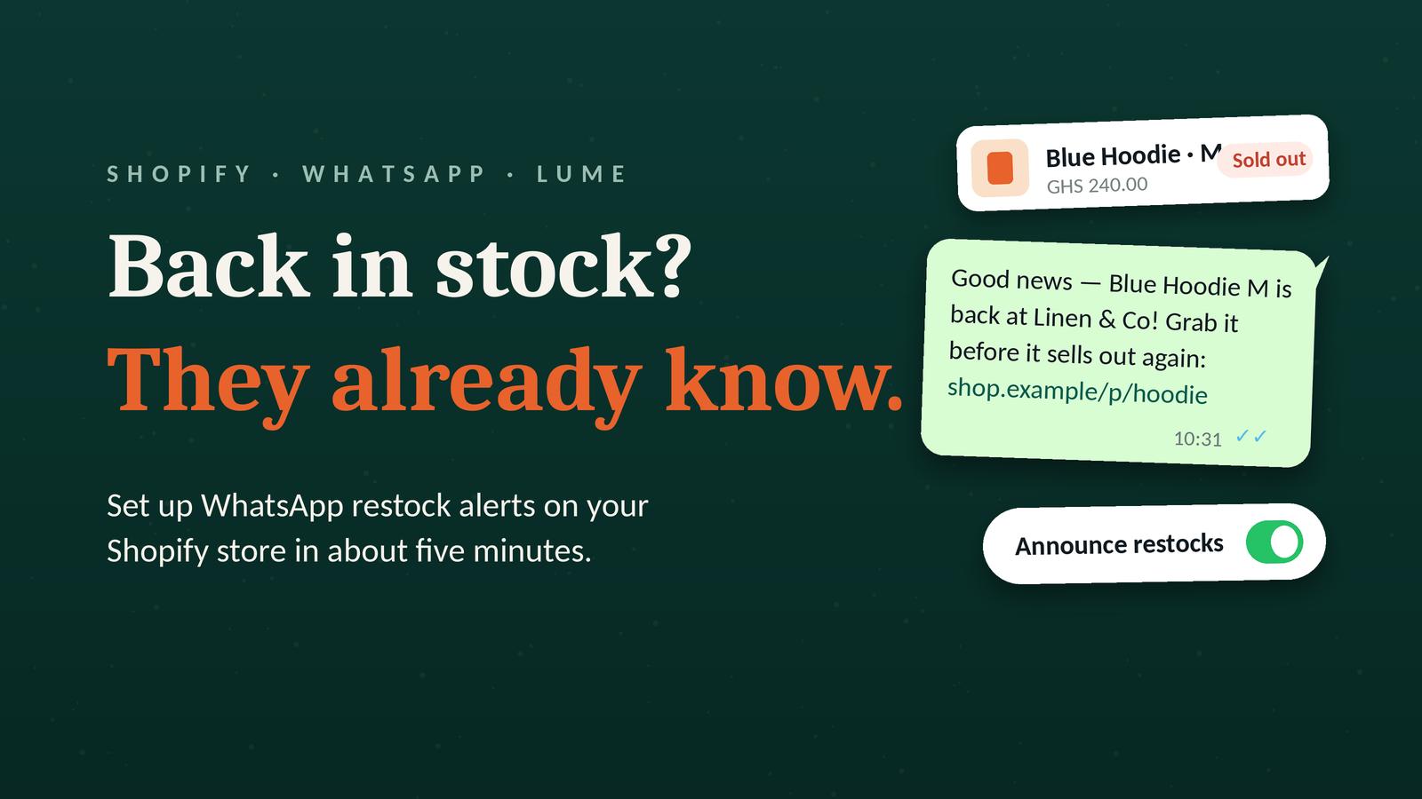 How to Turn On Back-in-Stock WhatsApp Notifications in Your Shopify Store